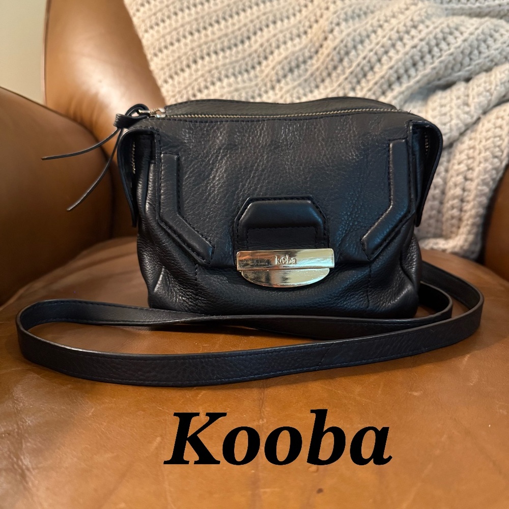 Kooba black leather Crossbody bag
